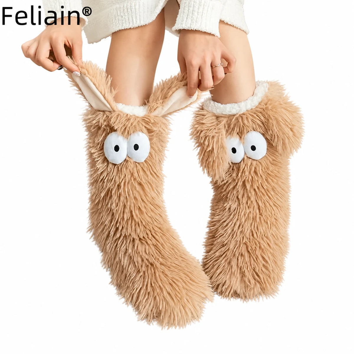 FLEECE-LINED INDOOR SLIPPER SOCKS — product view 8