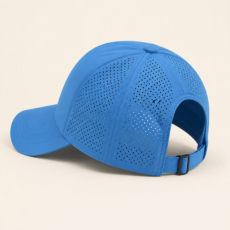 Blue ponytail mesh cap