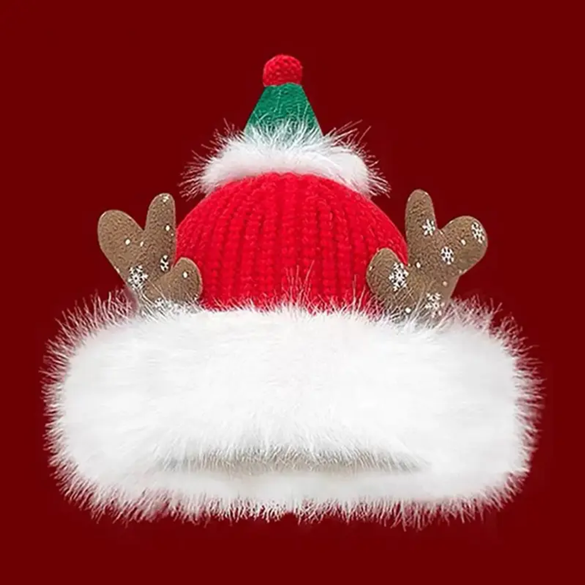 FESTIVE CHARACTER KNIT HAT. Product detail