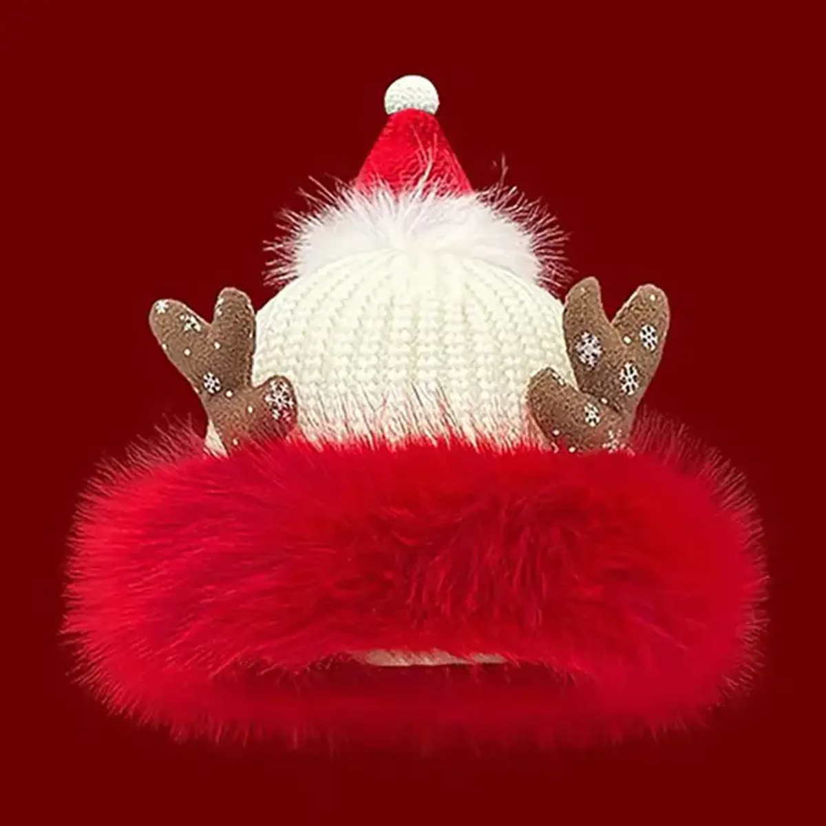 FESTIVE CHARACTER KNIT HAT. Product detail