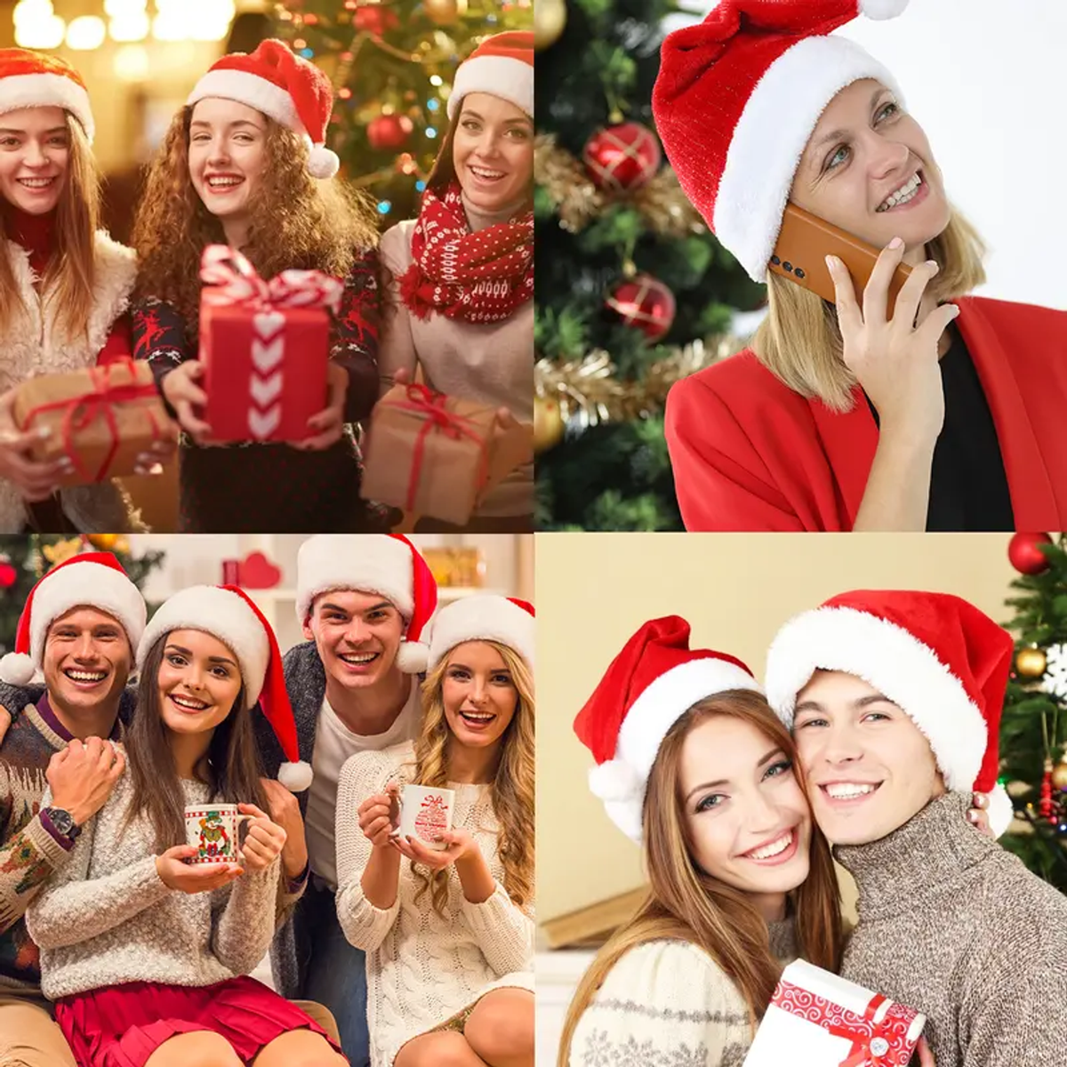 CLASSIC RED & WHITE SANTA HAT. Product detail