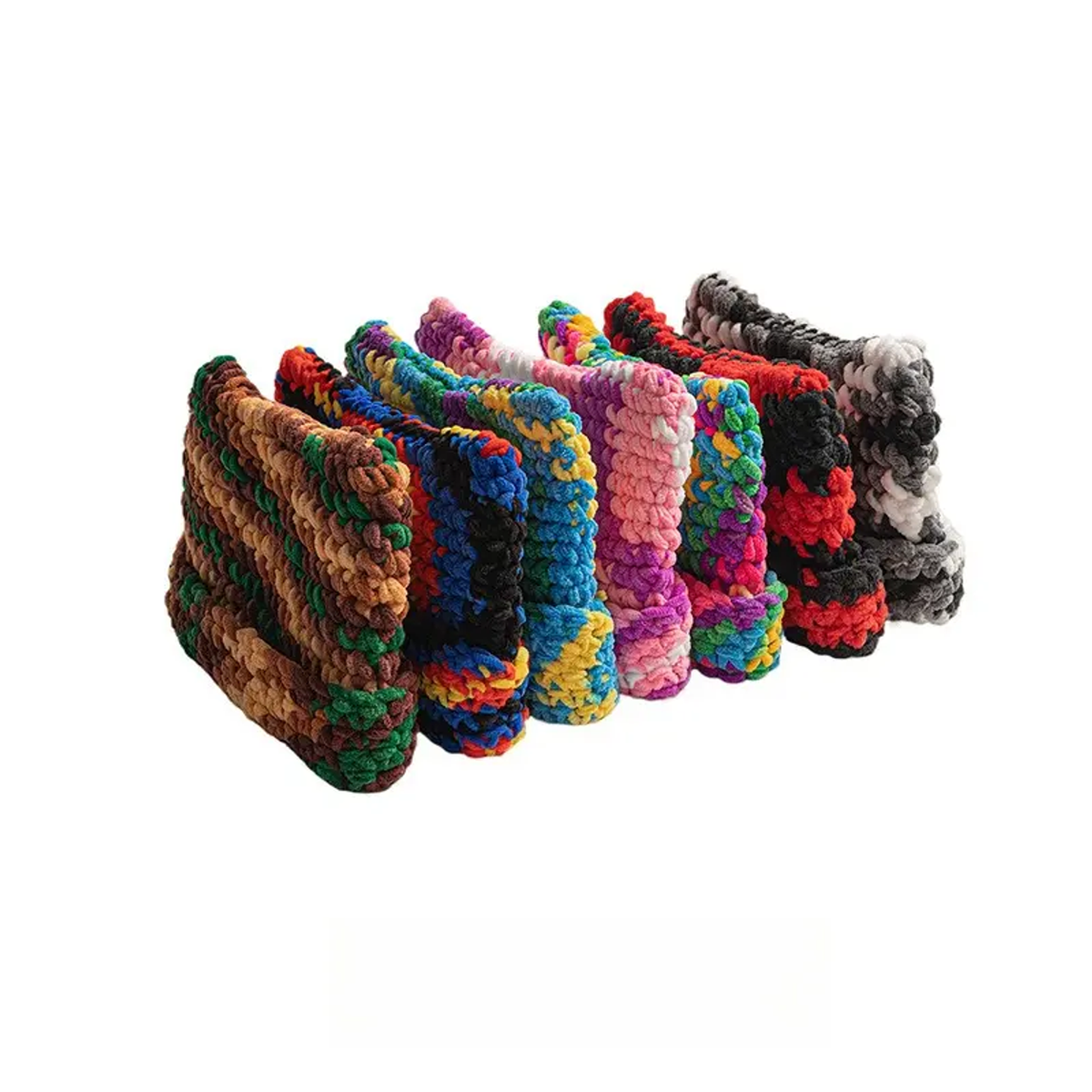CHUNKY MULTICOLOR CAT-EAR KNIT BEANIE. Product detail