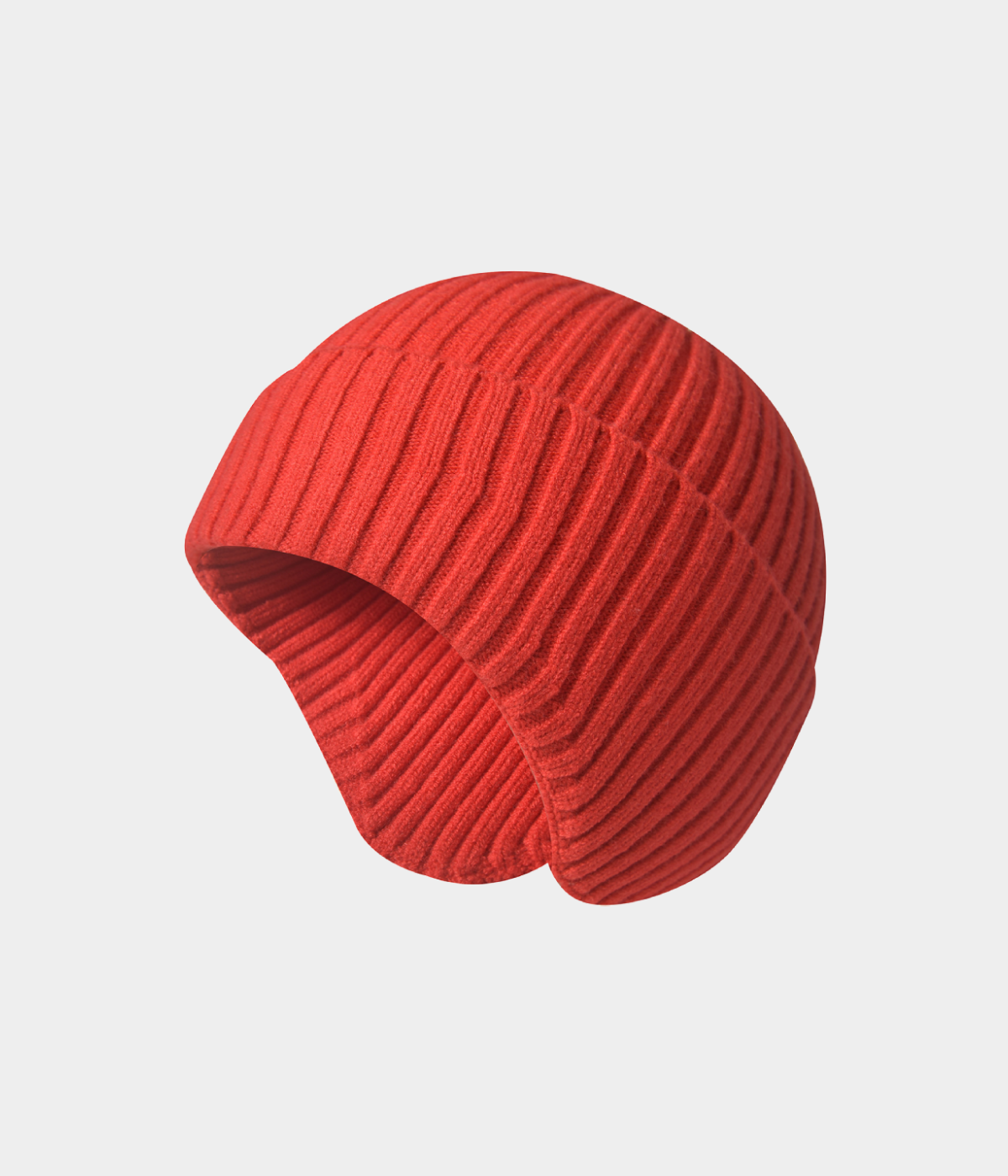 KNIT EARMUFF BEANIE.