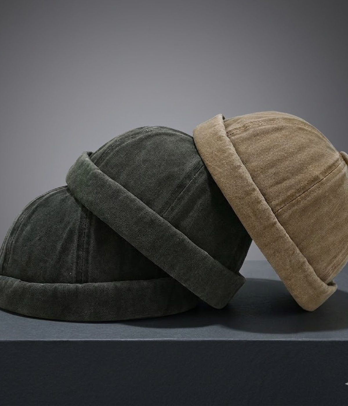WASHED FISHERMAN BEANIE.