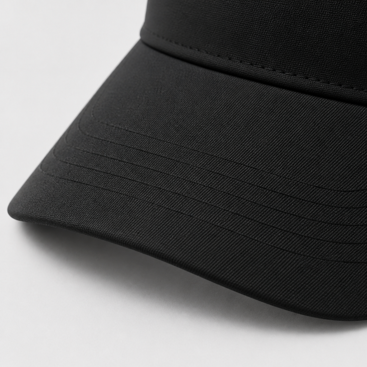 Close view of the active sun visor curved brim and stitching