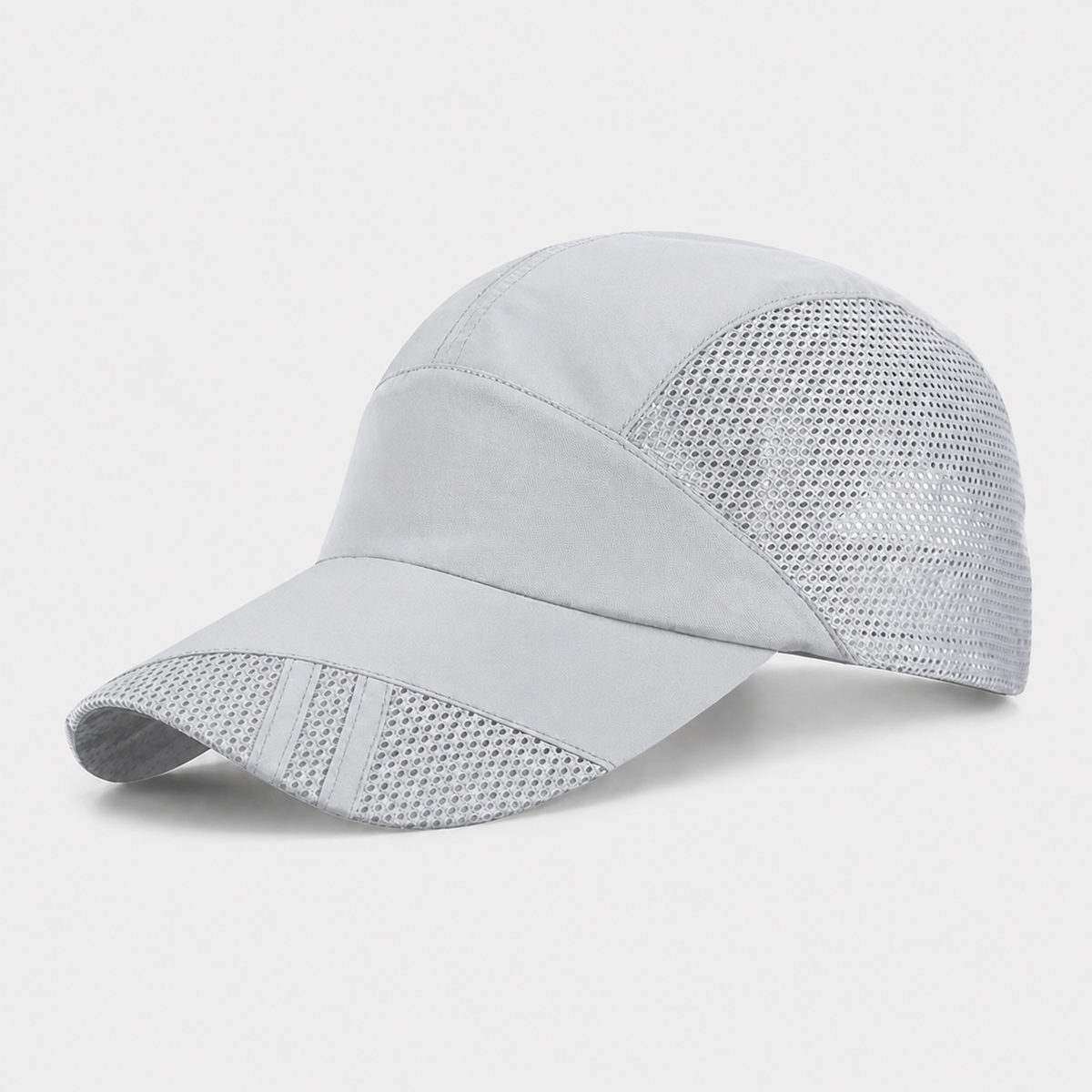 Light gray breathable mesh baseball cap
