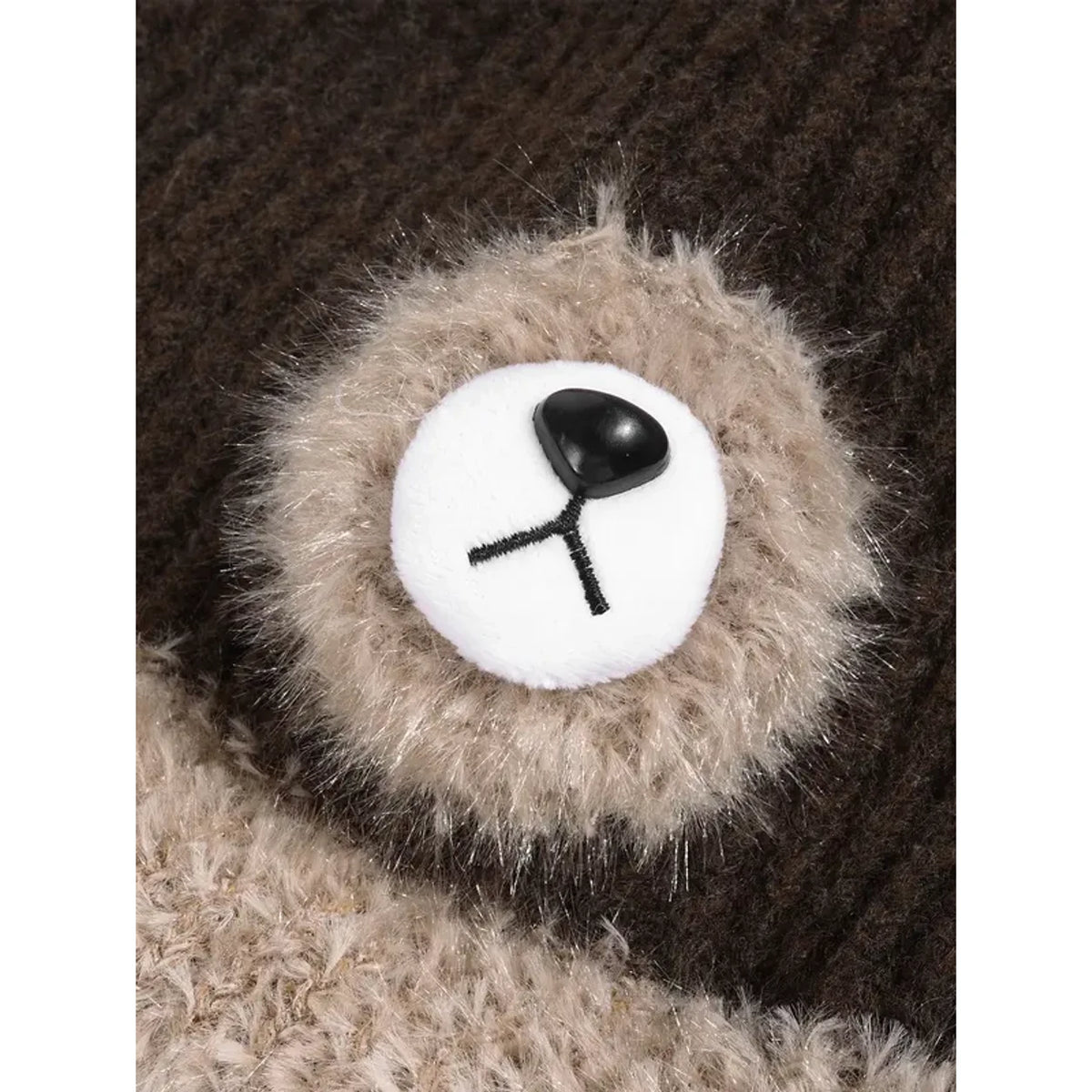 BEAR-ACCENT KNIT EARFLAP HAT — product view 3