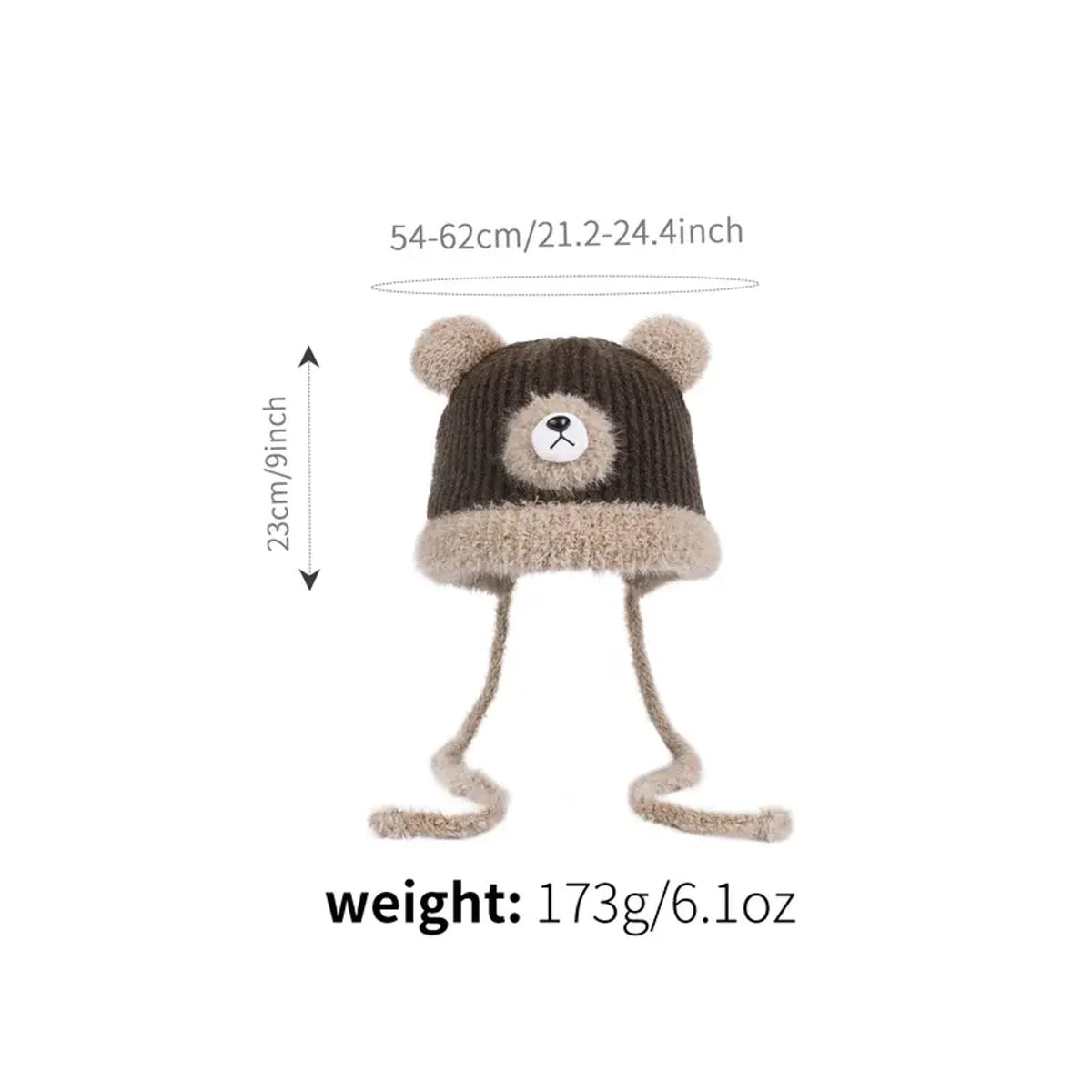 BEAR-ACCENT KNIT EARFLAP HAT — product view 5
