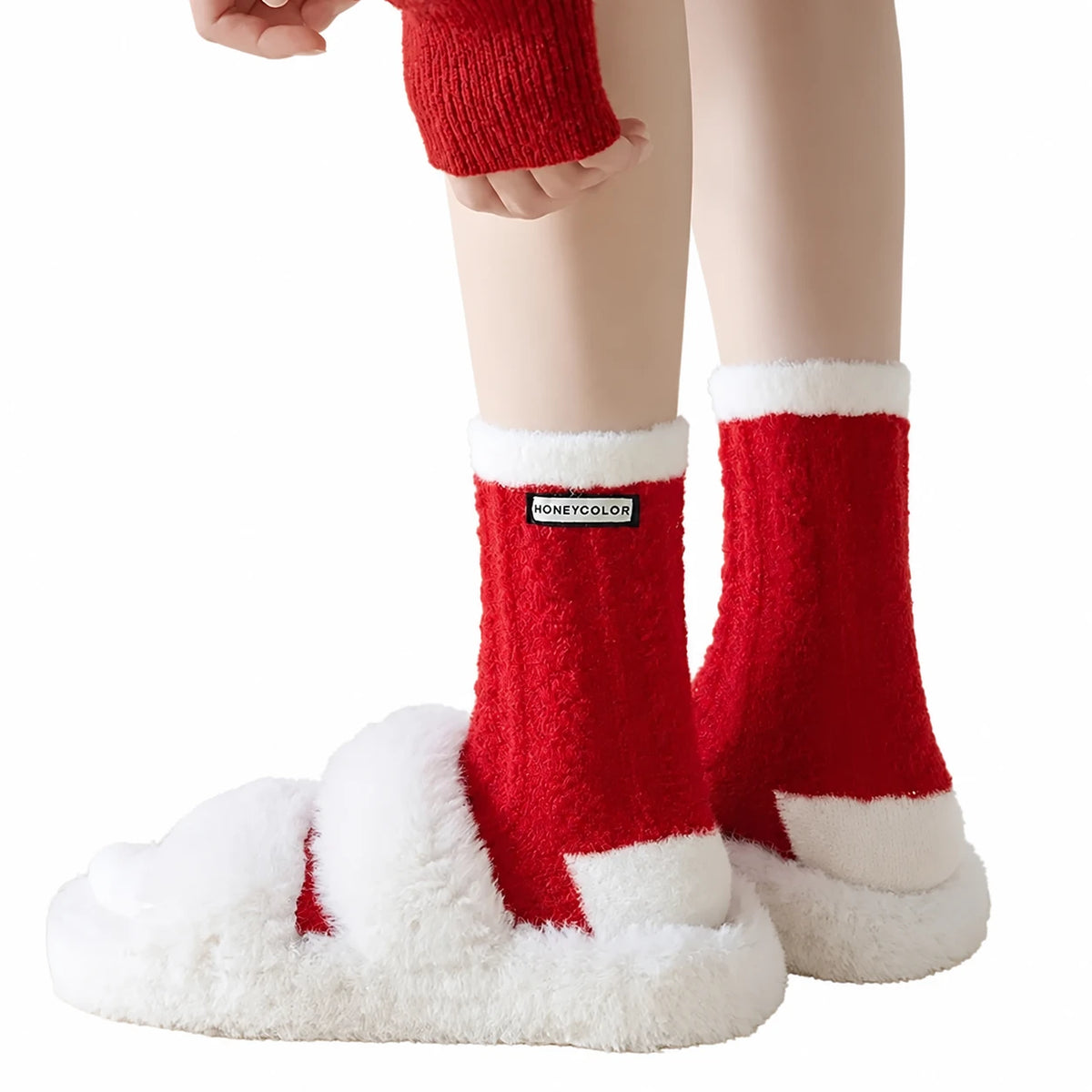 FESTIVE MIXED-KNIT SOCK SET — 5 PAIRS — product view 6