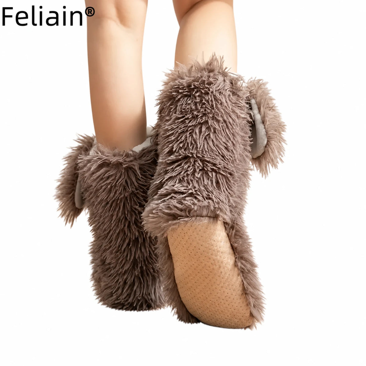 FLEECE-LINED INDOOR SLIPPER SOCKS — product view 5