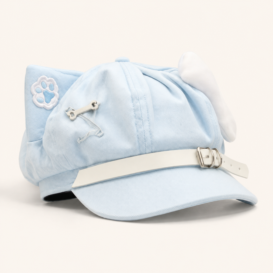 Light-blue cat-ear baseball cap