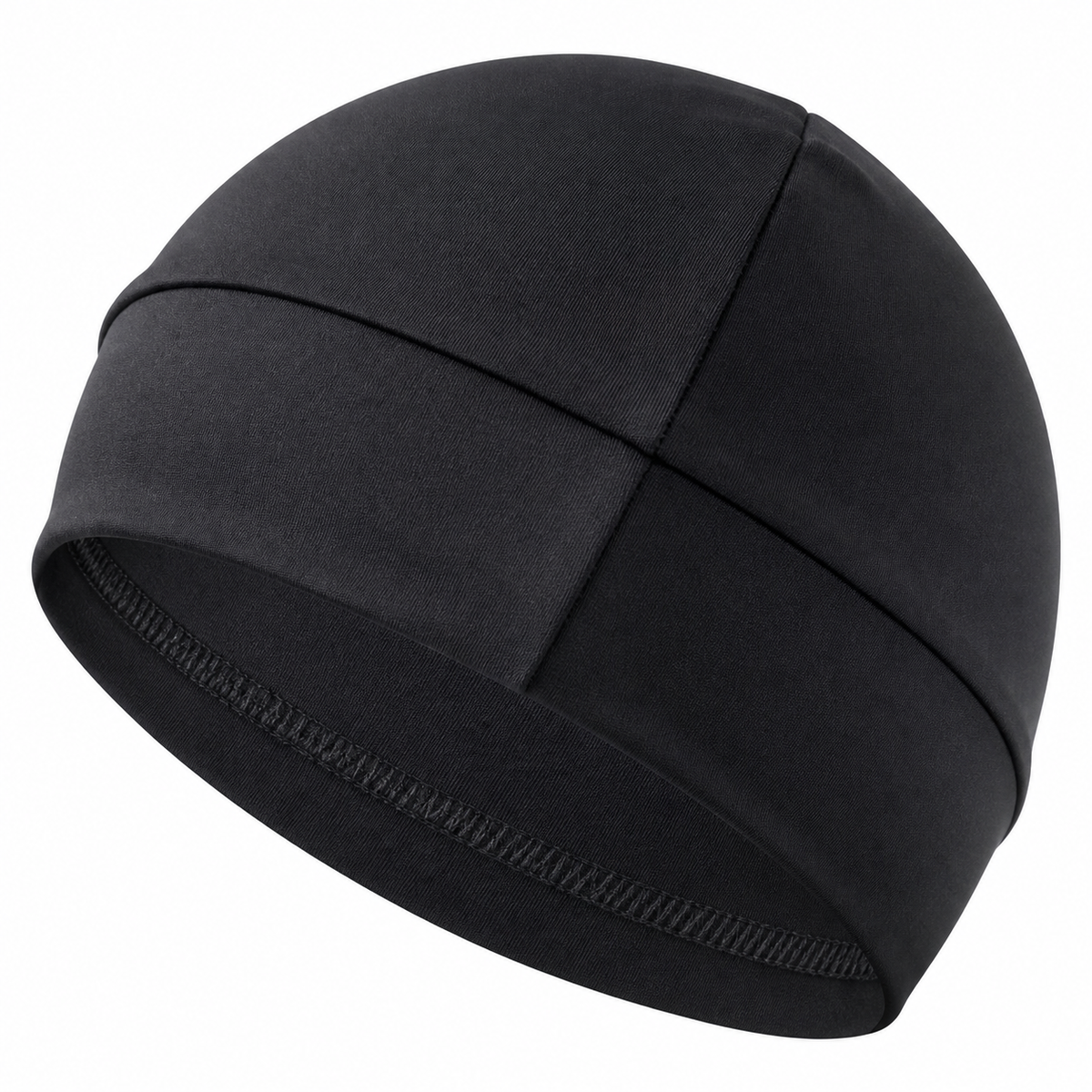 Close detail of the skull cap four-panel seam construction