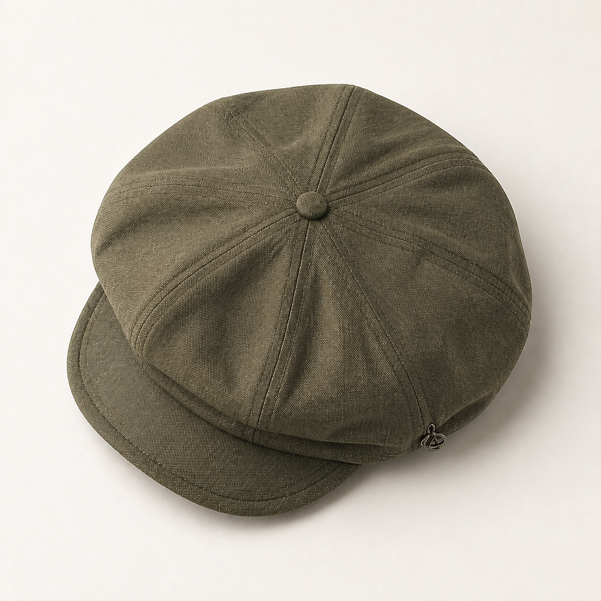 Top view of the olive painter beret