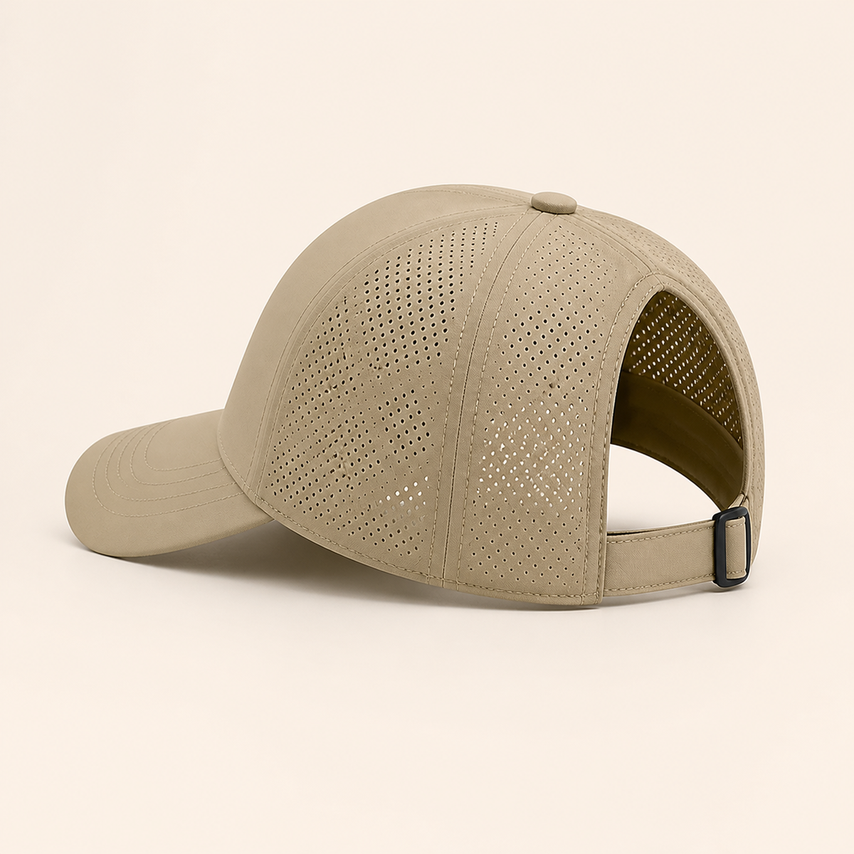 Khaki ponytail mesh cap