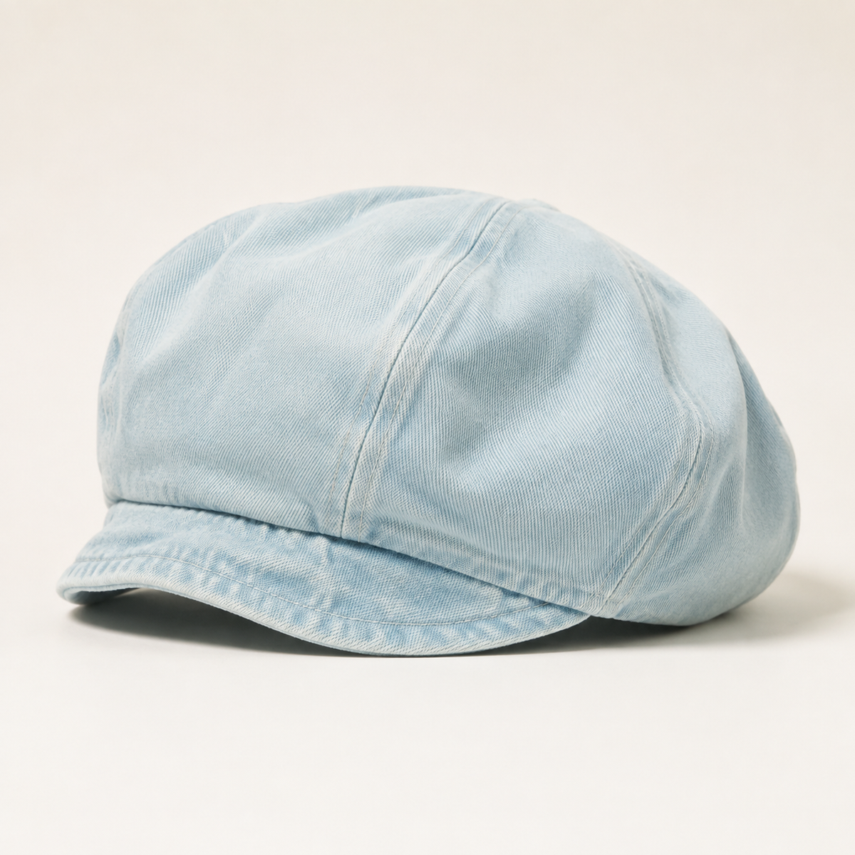 Light-wash vintage washed beret